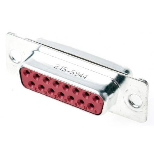 FCT from Molex Konektor D-Sub, počet kontaktů: 15, orientace těla: Rovný, Montáž do panelu Vnitřní, D-SUB, 250V, A