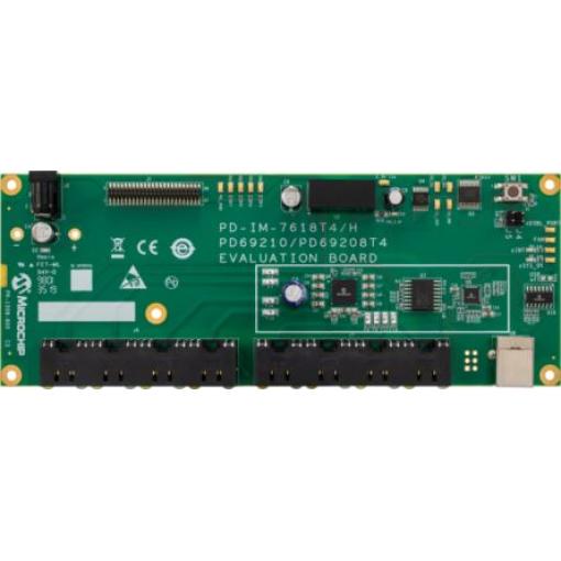 Vývojová sada pro řízení napájení PSE AT Napájení PoE (Power over Ethernet) Microchip PD69210, PD69208T4, pro použití s: