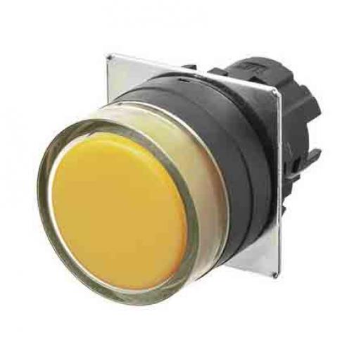 Omron Hlava tlačítka, řada: A22NZ Žlutá Okamžité, průměr výřezu: 22 mm IP66, IP67, IP69K