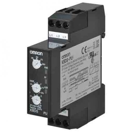 Omron Monitorovací relé, řada: K8DS-PU 3 a SPDT kontakty Lišta DIN