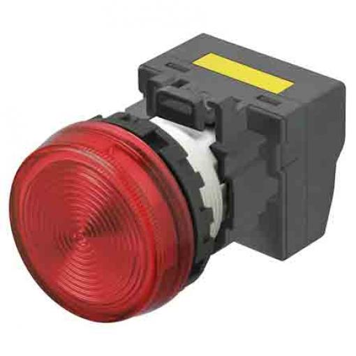 Kontrolka indikátoru pro montáž do panelu, řada: M22N barva Červená Miniaturní Krimpovací, 240 V 22 mm Omron, IP66 Panel