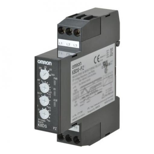 Omron Monitorovací relé, řada: K8DS 3 a SPDT kontakty Lišta DIN