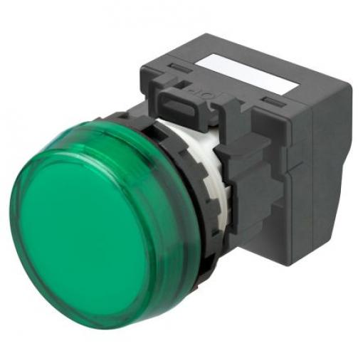 Kontrolka pilotního světla, řada: M22N barva Zelená Krimpovací, 24 V Omron, IP66 Panel