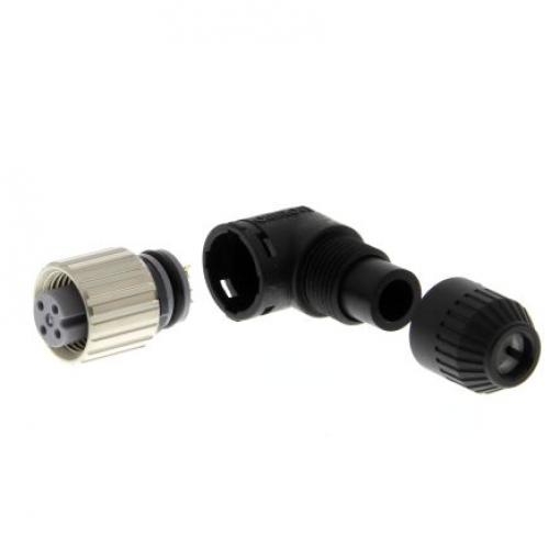 Kulatý konektor, počet kontaktů: 4, Kabel, velikost: M12 Omron, pohlaví kontaktu: Vnitřní, orientace těla: Pravý úhel