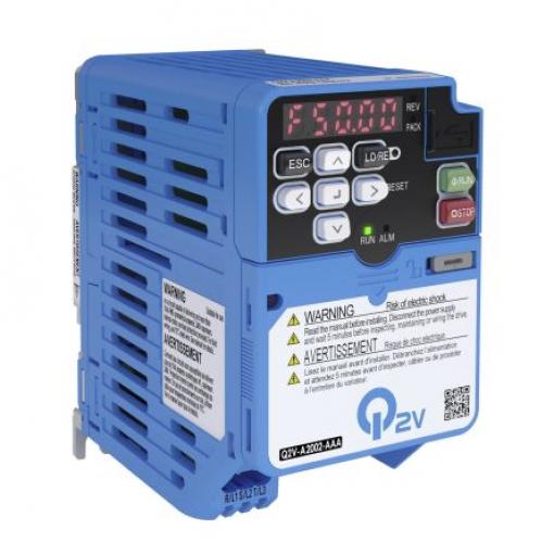 Měnič kmitočtu, řada: Q2V 0,75 kW 590Hz 3,5 A 200 V AC IP20, pro použití s: Střídavé motory Omron