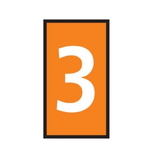 Zaklapávací barva Bílá HellermannTyton Oranžová 561-03633 WIC3-3-PA66-OG