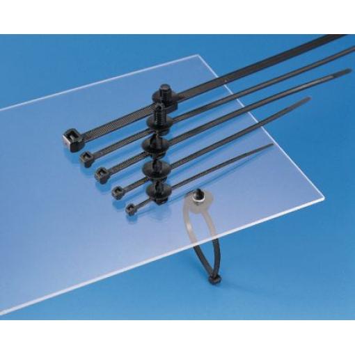 Stahovací páska Rozpojitelné 150-31090 T30RFT6LG-PA66HS/PA66HIRHS-BK 150 mm 3.5mm Černá Nylon 66 HellermannTyton