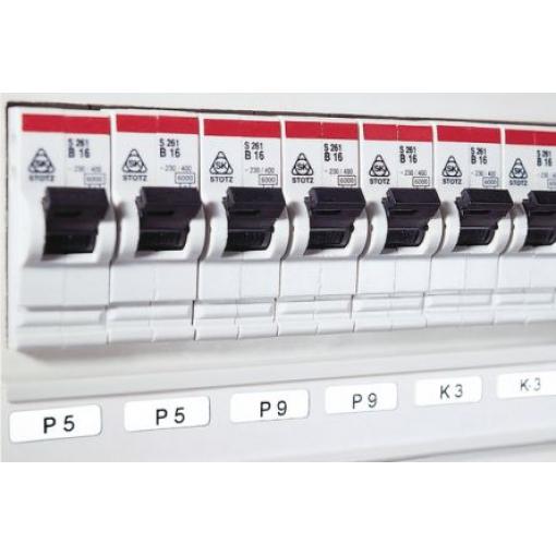 HellermannTyton Role do tiskáren štítků Bílá 8 mm Identifikace ovládacího panelu 15 mm 25000 Per Pack