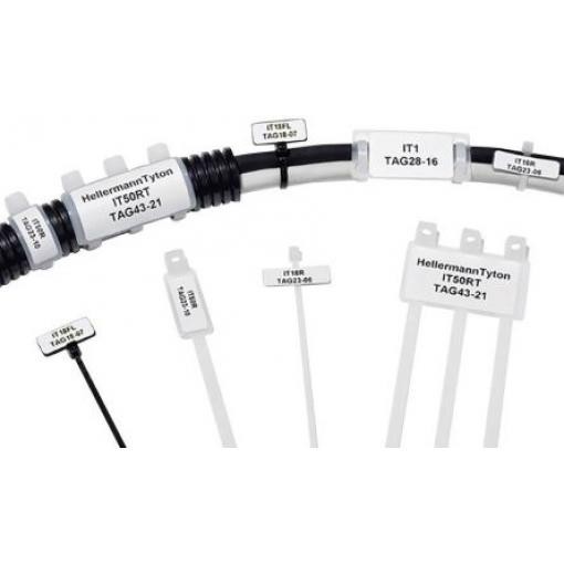 HellermannTyton Kabelové štítky Bílá 23 mm Desky a štítky IMP, Pojistky IT 6 mm 5000 Per Pack