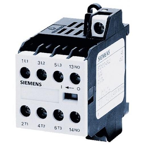 Siemens 0 NO/1 NC Stykač napětí ve vinutí 110V ac 3pólový 20 A 4 kW s 3 NO, 1 NC kontakty 110V ac Řízení motoru, rozsah: