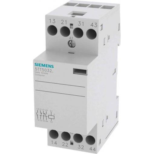 Siemens Stykač napětí ve vinutí 24V 4pólový 25 A 440V 2 kW s 2 NO/2 NC kontakty 24V Bezpečnost, rozsah: INSTA 4P