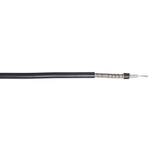 Koaxiální kabel, Černá Polyvinylchlorid 100 m 50 Ω RS PRO