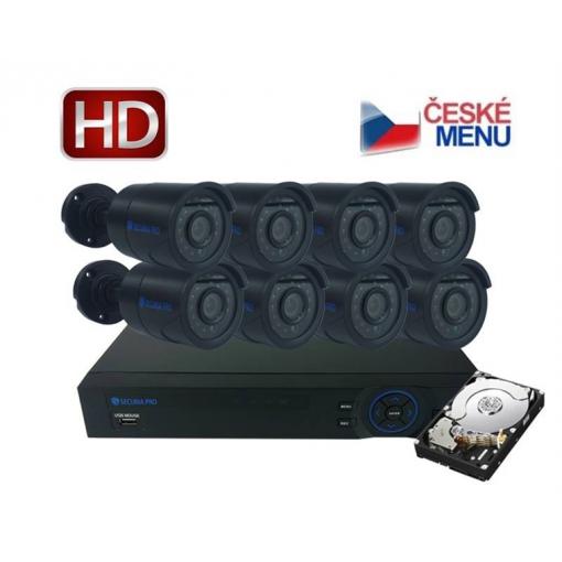 Kamera set SECURIA PRO NVR8CHV2/1TB 1080P 8CH DVR + 8x IR CAM + 1TB HDD digitální