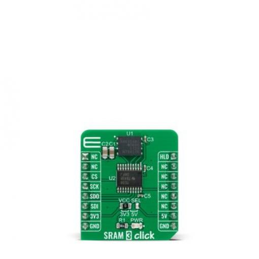 MikroElektronika Vývojová sada pro paměti MIKROE-4293, SRAM 3 Click, klasifikace: Přídavná deska SRAM, doporučené