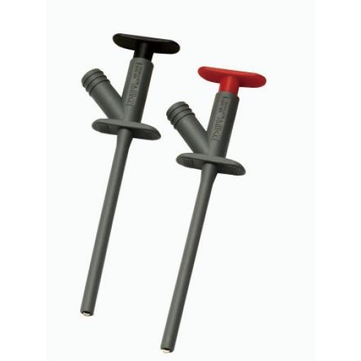 RS PRO Háčková svorka, velikost zásuvky: 4 mm, Šedá, Černá, Červená 10A, 1000 V, délka: 140 mm, Nylon, materiál