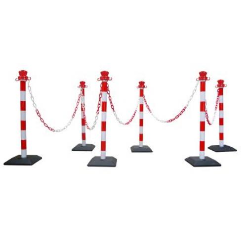 280 mm, Červená, Bílá Polypropylen Ø 50 mm výška 950 mm, šířka: 50mm RS PRO
