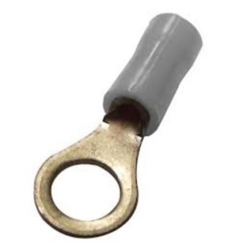 Očková koncovka, řada: STRATO-THERM, pokovení: Nikl, M4, Šedá, 260 °C, min. AWG: 14 AWG, max. AWG: 12 AWG, Izolované, TE