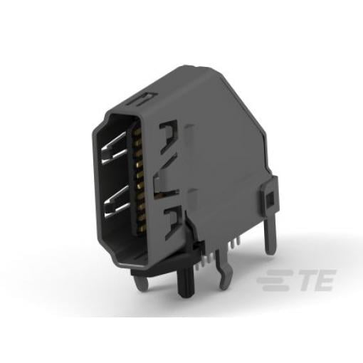 TE Connectivity Konektor HDMI, Standard Vnitřní, počet kontaktů: 19, orientace těla: Pravý úhel, 40 V