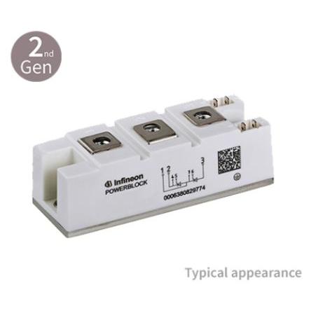 Infineon Modul usměrňovací diody DD180N22SHPSA1 Modul hlavních diod 226 A 2200 V, Ekologický blok, počet kolíků: 3