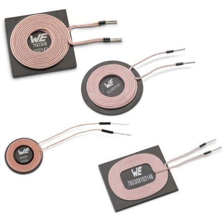 Cívka pro bezdrátové nabíjení, řada: WE-WPCC, Ferit Vysílač prům. 70 mm, Radiální, 21 A 5.8 μH, 14 mΩ, Wurth Elektronik