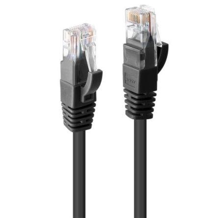 Lindy Electronics Kat6 Ethernetové kabely, Černá, Polyvinylchlorid, A: RJ45 10 m Vnější Vnější, typ pláště: U/UTP
