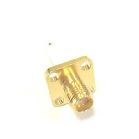 RS PRO Koaxiální konektor, řada: SMA Vnitřní, 50 Ω, orientace těla: Rovný, Montáž na přírubu Konektor SMA Pájecí, 18GHz