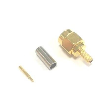 RS PRO Koaxiální konektor, řada: SMA Vnější, 50 Ω, orientace těla: Rovný, Kabel Konektor SMA Krimpovací, 6GHz 165 °C -65