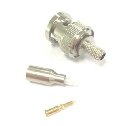 RS PRO Koaxiální konektor, řada: BNC Vnější, 50 Ω, orientace těla: Rovný, Kabel Konektory BNC Krimpovací, 4GHz 80 °C -45