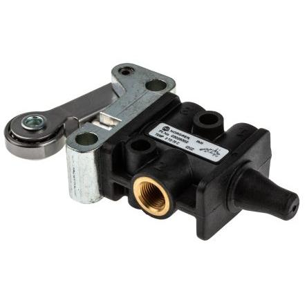 Mechanický ventil, řada: 302 Páka s válečkem G 1/8 G, materiál tělesa: Polyamid III B, teplotní rozsah: 50 °C, teplotní