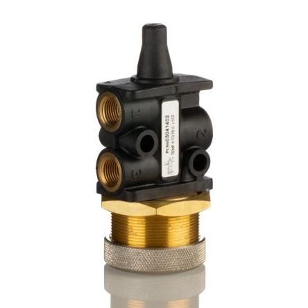 Mechanický ventil, řada: 304 barva Černá Tlačítko G 1/8 G, materiál tělesa: Polyamid III B, teplotní rozsah: 50 °C,