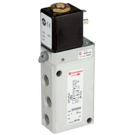 Elektromagnetický řídicí ventil, řada: 2636 Solenoid, max. průtok: 3000 L/min Norgren