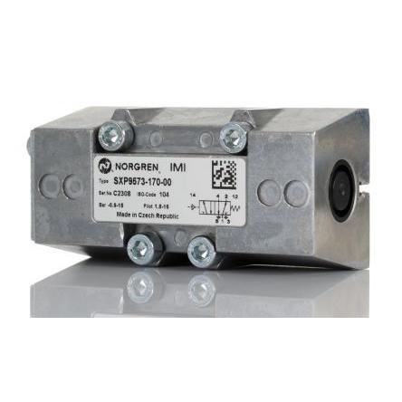 Pneumatický solenoidový ventil 5/2, řada: ISO Star Vedení/pružina, max. průtok: 1230L/min Norgren