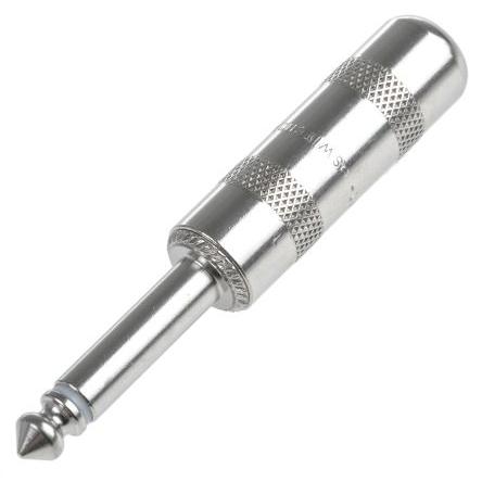 Switchcraft Konektor jack, Kabel, Monofonní, Pájecí Vnější, 6.35 mm 2 barva Přírodní, orientace těla: Rovný, materiál