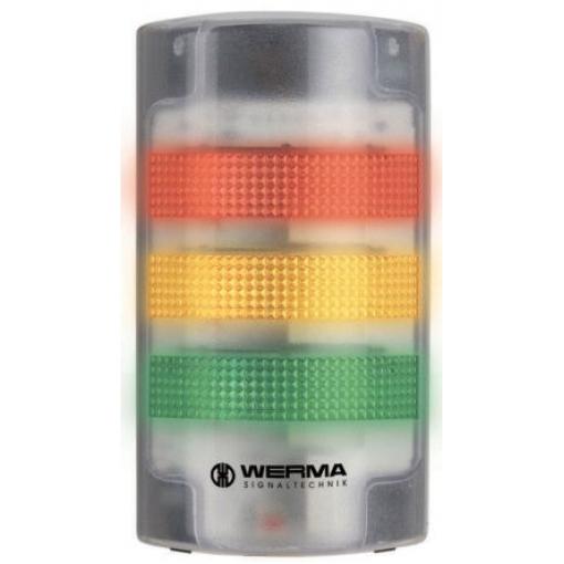 Werma Signální věž, řada: FlatSIGN LED Bez součásti sirény barva Červená, Zelená, Žlutá 230V Nástěnná