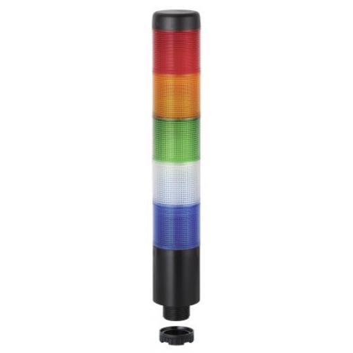 Werma Signální věž, řada: Kompakt 37 LED Bzučák 5 světelných prvků barva Žlutá, Červená, Zelená, Čirá, Modrá 24V