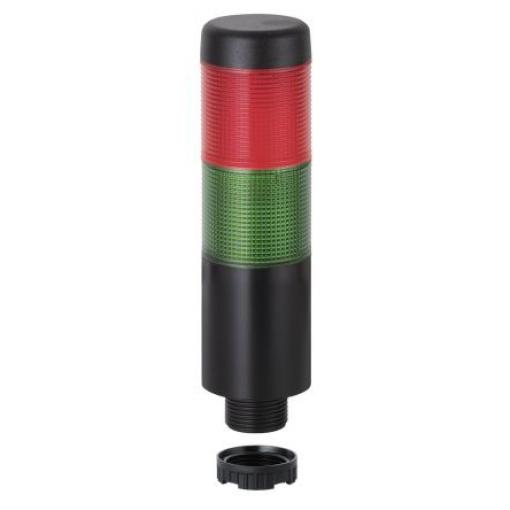 Werma Signální věž, řada: Kompakt 37 LED Bzučák 2 světelných prvků barva Zelená, Červená 12V Vestavěný