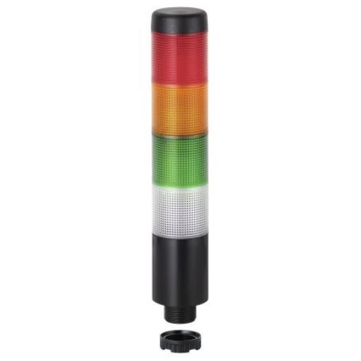 Werma Signální věž, řada: Kompakt 37 LED Bzučák barva Červená, Čirá, Zelená, Žlutá 24V Vestavěný