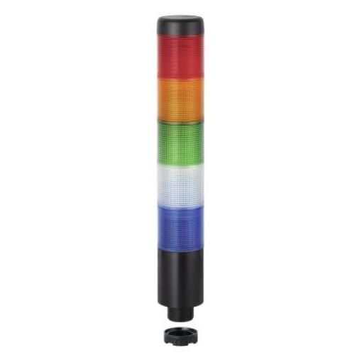 Werma Signální věž, řada: Kompakt 37 LED Bzučák 5 světelných prvků barva Žlutá, Červená, Zelená, Čirá, Modrá 24V