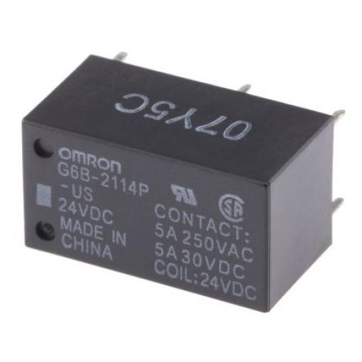 Omron Výkonové relé Montáž na plošný spoj 5 A 24 V dc G6B