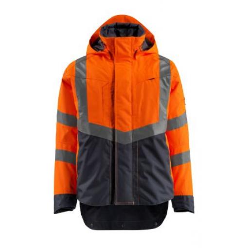 Mascot Workwear HARLOW Oranžová, Tmavomodrá Unisex Reflexní plášť S