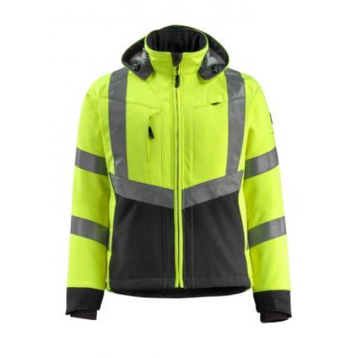 Mascot Workwear BLACKPOOL Žlutá, Bílá, Zelená, Černá Muži Softshellová bunda s vysokou viditelností XL