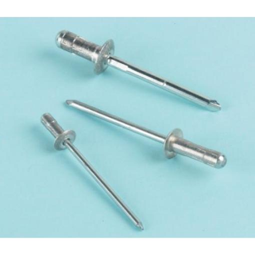 Avdel Nýt, Hliníková slitina, délka nýtu: 18.7 mm, Lesklý zinek Slepý, průměr nýtu: 4.8 mm