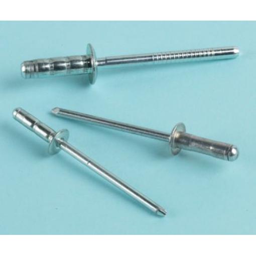 Avdel Nýt, Uhlíková ocel, délka nýtu: 3.1 mm, Lesklý zinek Slepý, průměr nýtu: 4.8 mm