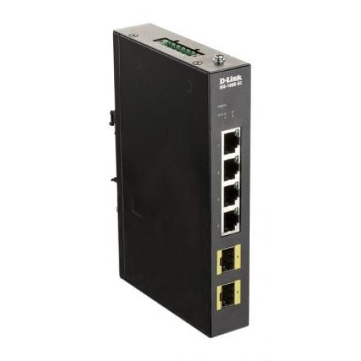 model: 6-Port Industrial Gigabit Unmanaged Switch with SFP Ports 10Mbps, 100 Mbps, 1000 Mbps D-Link