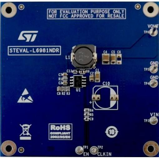 Vyhodnocovací deska snižujícího měniče 1,5 A synchronní spínaný regulátor napětí Step-down regulátor STMicroelectronics