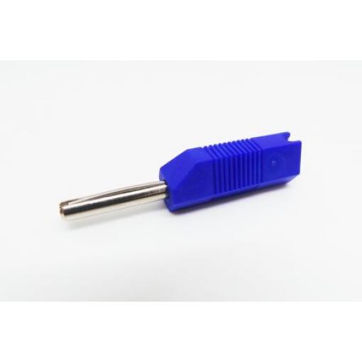 Deltron Banánek, 4 mm, 50V, 16A, Modrá, Vnější Šroubová, materiál kontaktu: Mosaz, pokovení kontaktu: Nikl