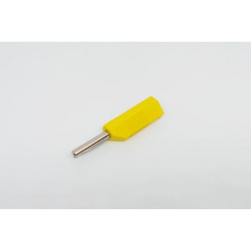 Deltron Banánek, 4 mm, 50V, 16A, Žlutá, Vnější Šroubová, materiál kontaktu: Mosaz, délka: 50 mm, pokovení kontaktu: Nikl