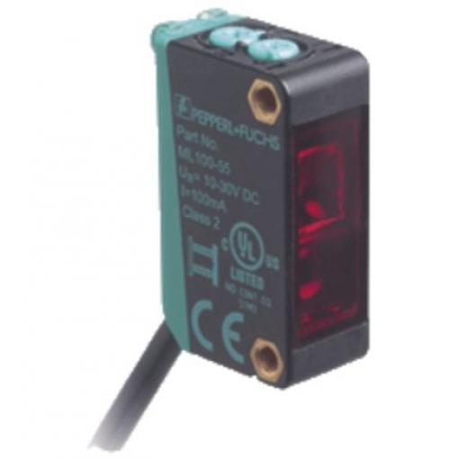 Pepperl + Fuchs Fotoelektrický snímač, řada: ML100 LED Válcový M8 konektor s kabelem, výstup: PnP Retroreflexní IP67
