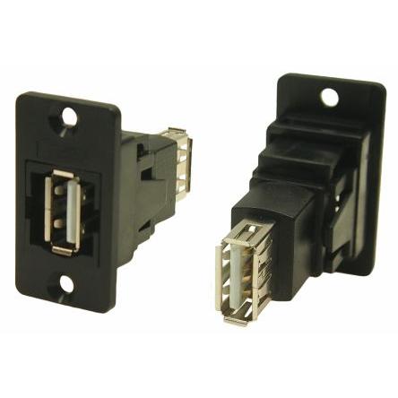 RS PRO Konektor USB, řada: FT Zásuvka/zásuvka, počet portů: 2portový, orientace těla: Rovný USB typu A na A, 30V ac,