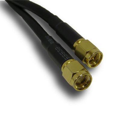 Koaxiální kabel, řada: CBA, Černá Vnější, A: RP-SMA Vnější, B: SMA 3 m RF Solutions